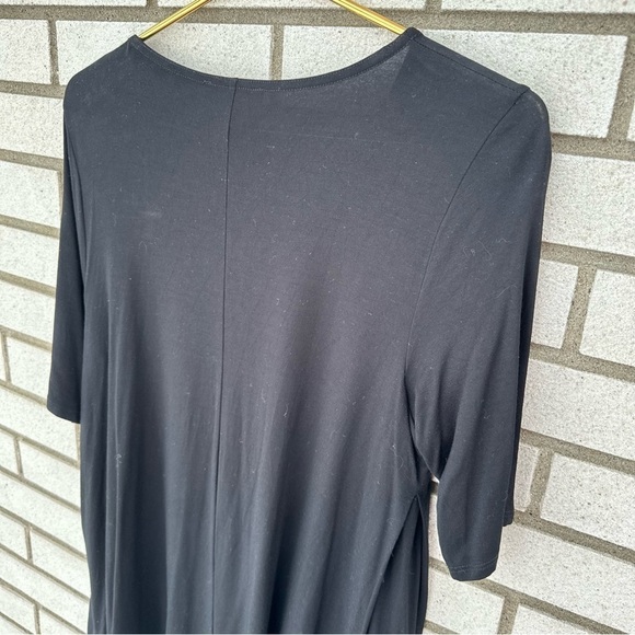 Eileen Fisher Black System Lightweight Viscose Jersey Tunic - Picture 6 of 8